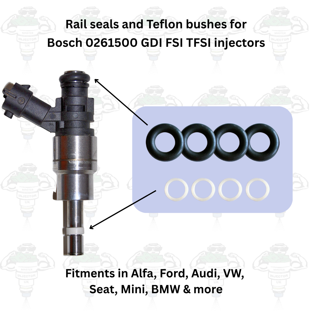 Seal & Bush Kit for Bosch 0261500 GDI TSI TFSI Injectors 4 cylinders - Kit 115