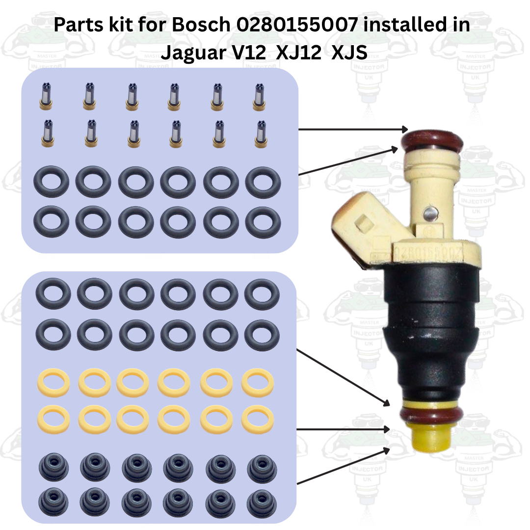 Parts Kit For Jaguar HE V12 XJ12 XJS Daimler Double Six With Bosch 0280155007 EBC2409 Injectors - Kit 138