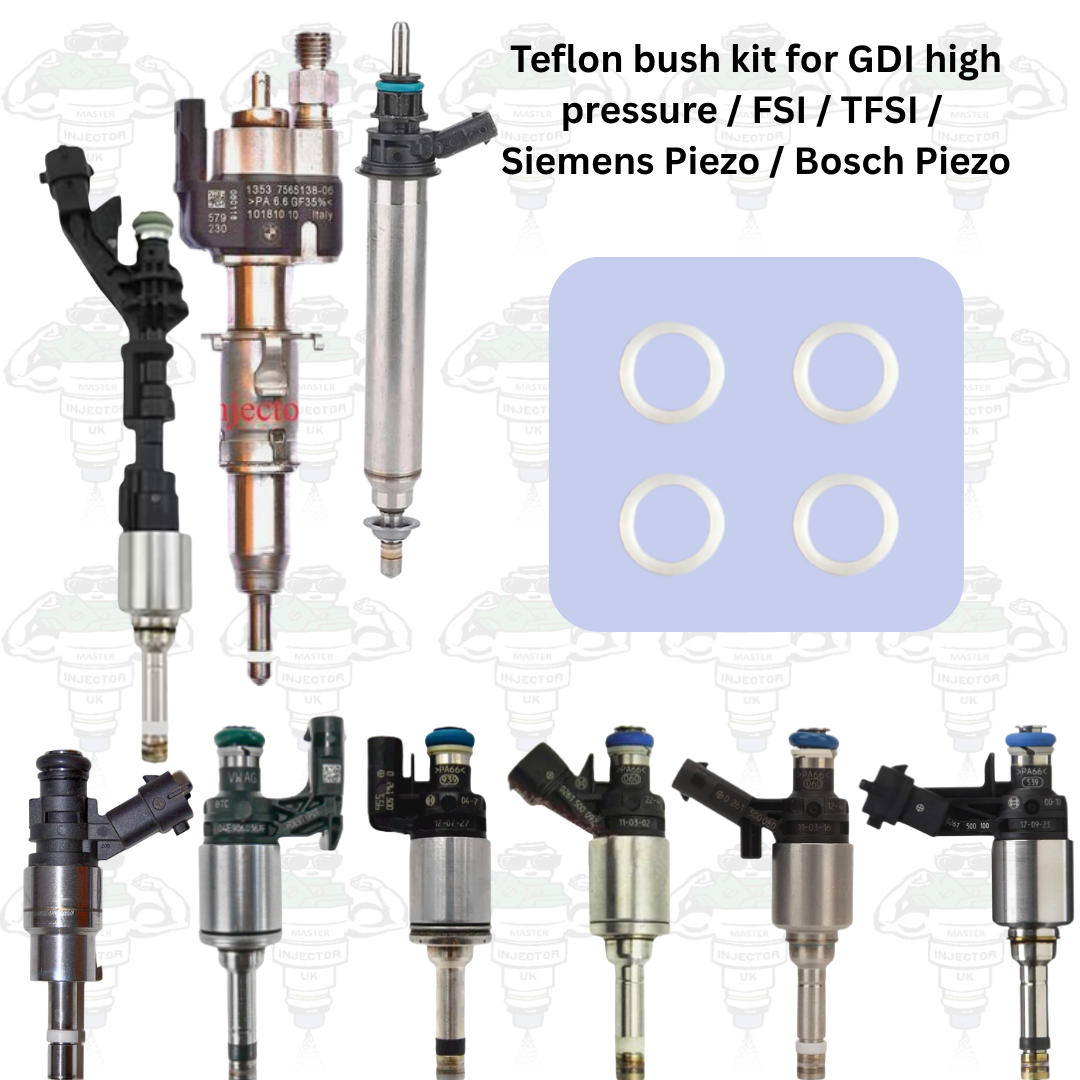 Teflon Nylon Bush Set For High Pressure GDI FSI TFSI Siemens Piezo & Bosch Piezo Injectors - Kit 161