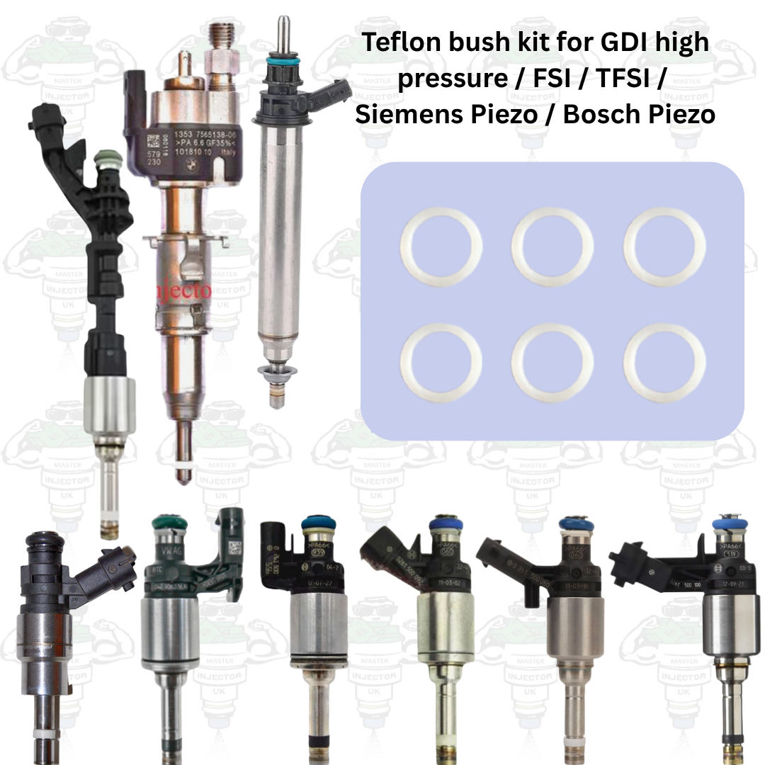 Teflon Nylon Bush Set For High Pressure GDI FSI TFSI Siemens Piezo & Bosch Piezo Injectors - Kit 162