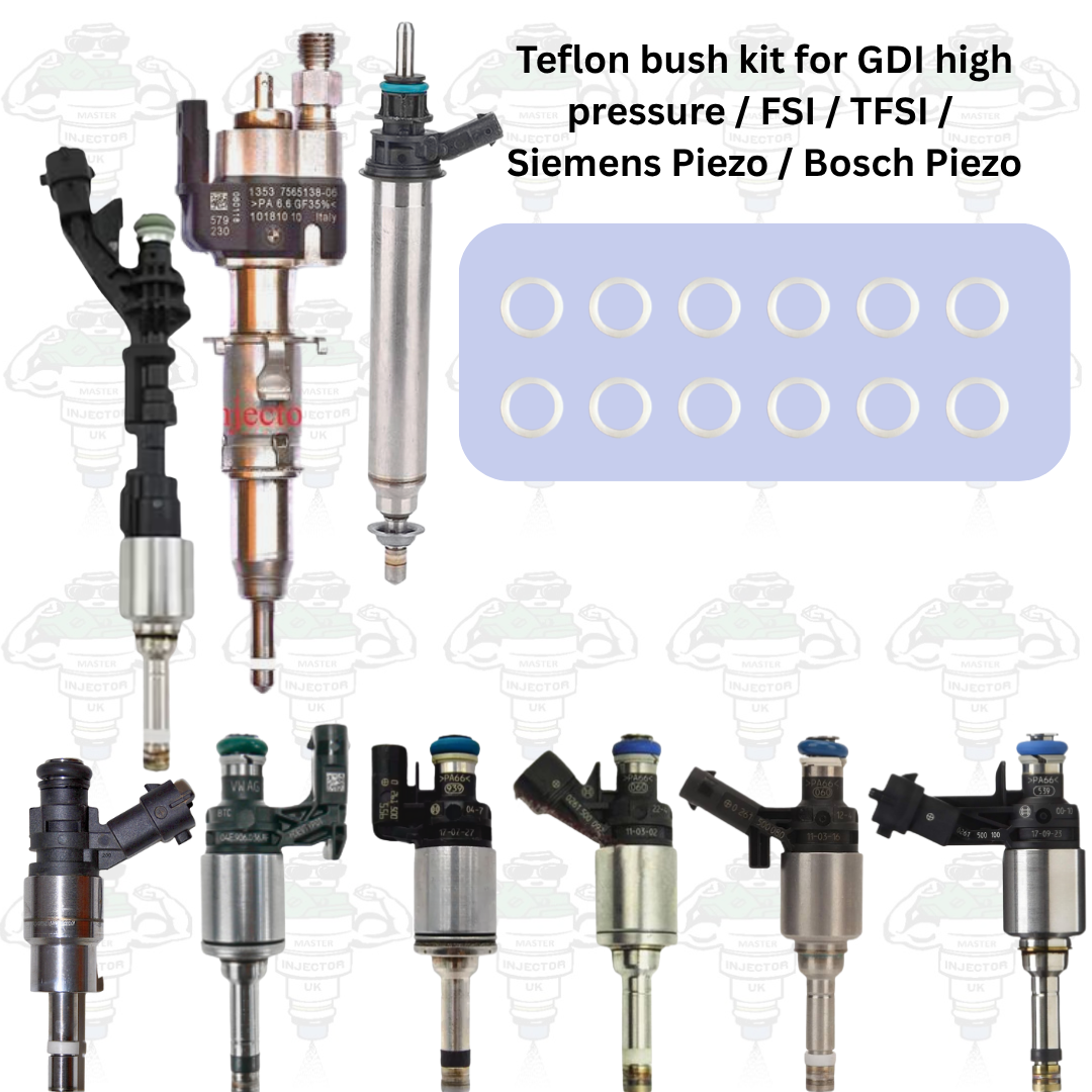Teflon Nylon Bush Set For High Pressure GDI FSI TFSI Siemens Piezo & Bosch Piezo Injectors - Kit 164