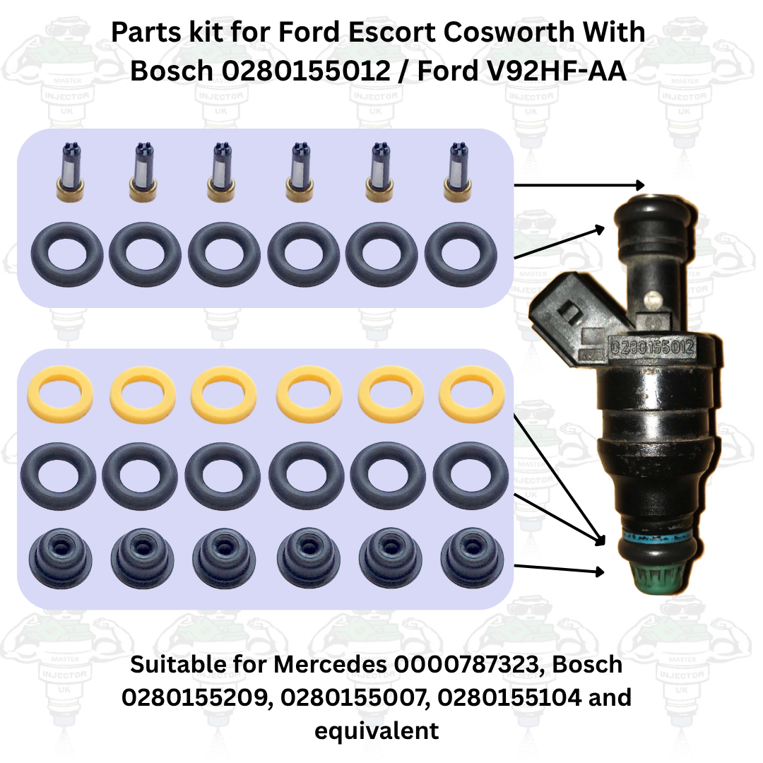 Parts Kit For Bosch 0280155209 Mercedes 0000787323 With Shallow Pintle Caps 6 Cylinder - Kit 203