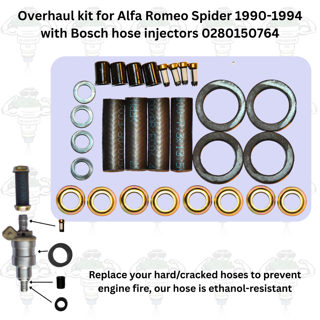 Overhaul Kit For Alfa Romeo Spider 1990-1994 With Bosch 0280150764 Hose Injectors - Kit 84