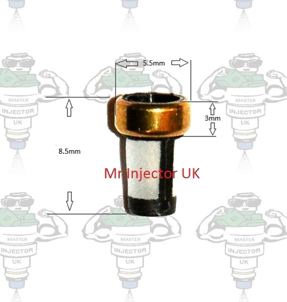 Fuel Injector Filters 5.5mm x 8.5mm For Yamaha Marine & K Jetronic Distribution Heads