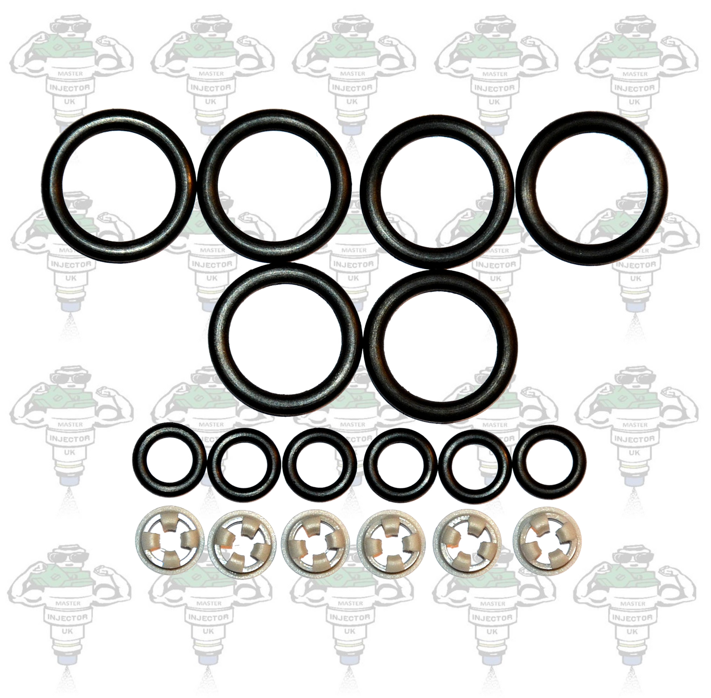 Jecs Nissan Compatible Side Feed Injector 6 Cylinder Seal Kit - Kit 34