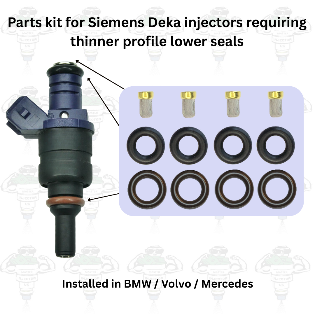 Parts Kit For Siemens Deka & Bosch With Thin Pintle Seals In BMW Volvo Mercedes - Kit 195
