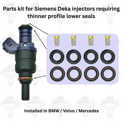 Parts Kit For Siemens Deka & Bosch With Thin Pintle Seals In BMW Volvo Mercedes - Kit 195