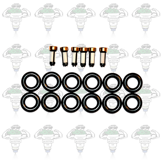 Bosch Denso Later Compatible 14.5mm OD Seals And Filters Kit 6 Cylinders - Kit 39